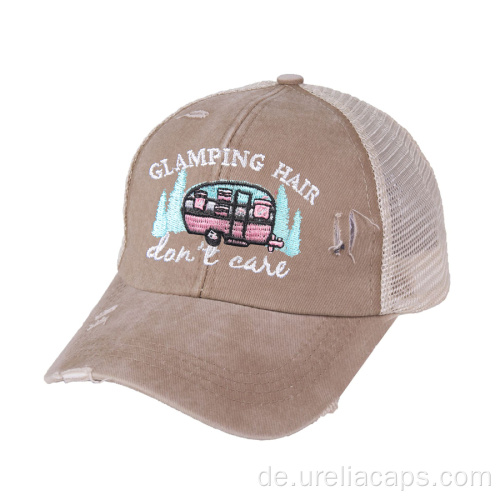 Gewaschener Baumwollnetz -Trucker -Hut